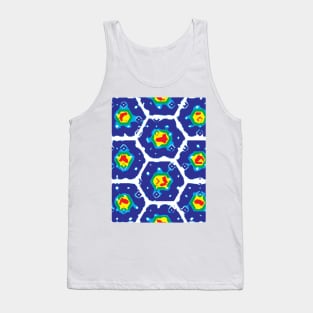 Abstract geometric shapes -blue Tank Top